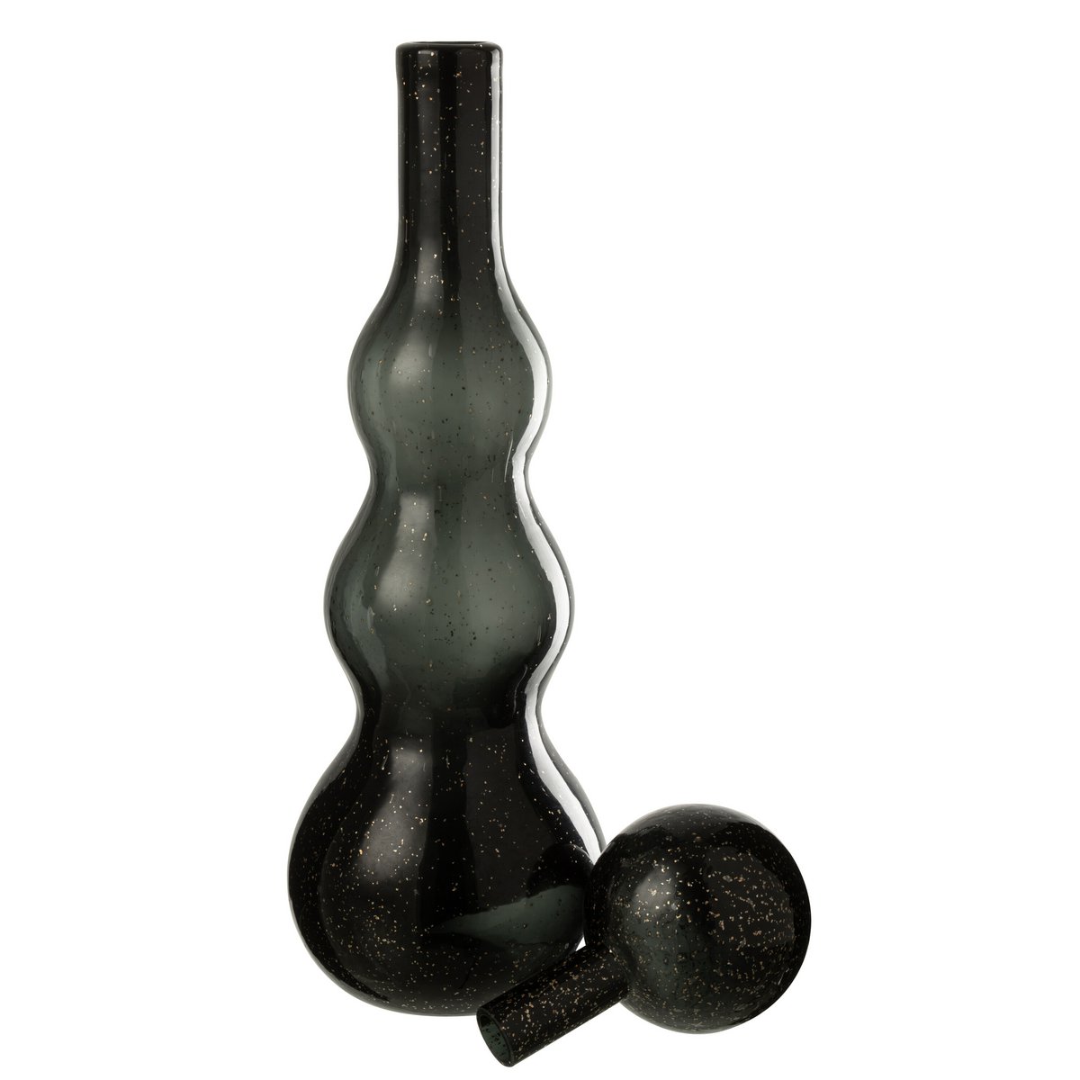 Bouteille Carol J-Line en verre noir avec bouchon élégant