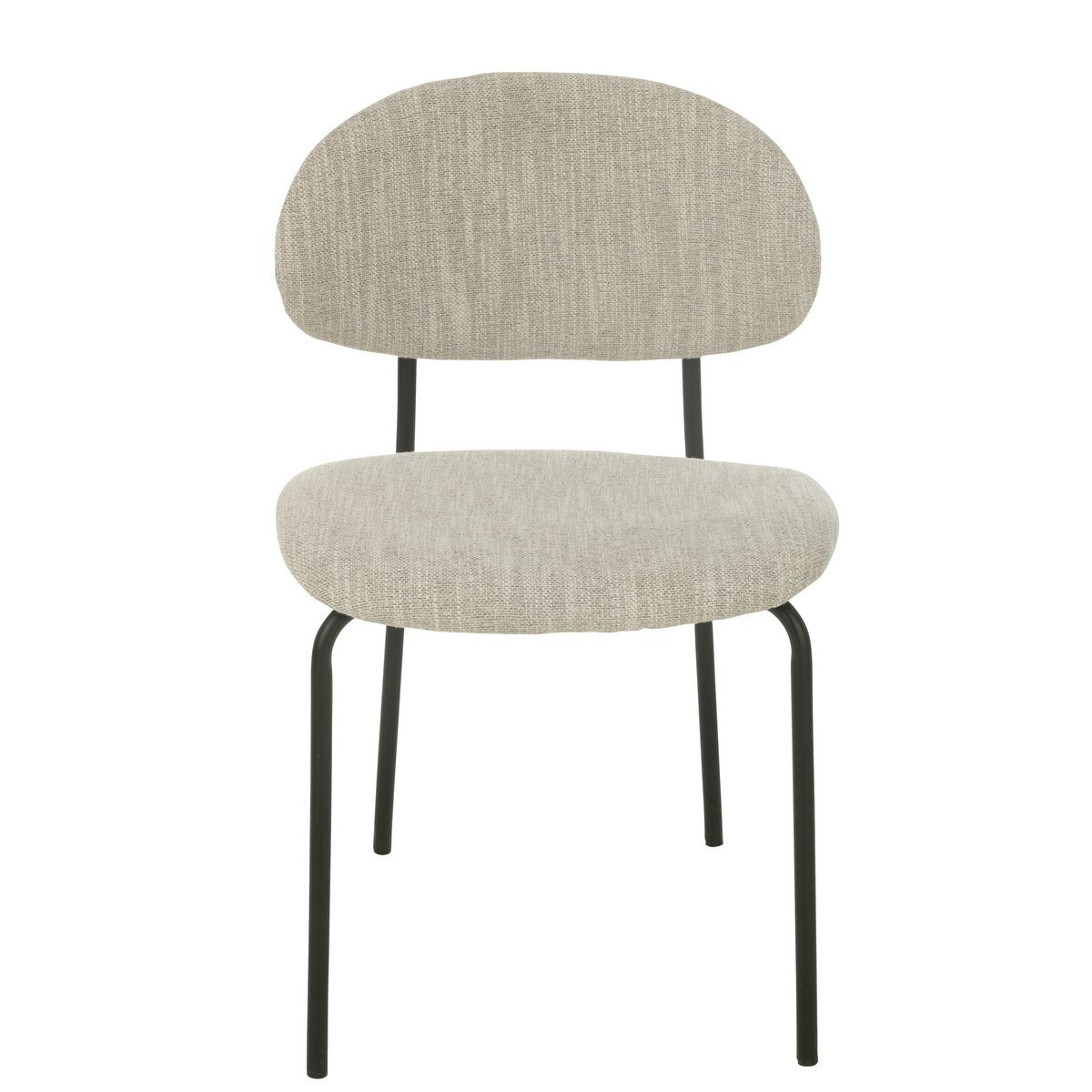 Détail du tissu beige de la chaise J-Line, texture douce