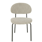 Détail du tissu beige de la chaise J-Line, texture douce
