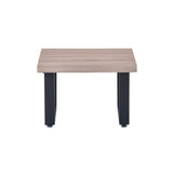 Vue de dessus de la table basse 60x60cm en chêne clair