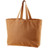 Sac shopping recyclé Grace Caramel, vue de face avec détails en coton