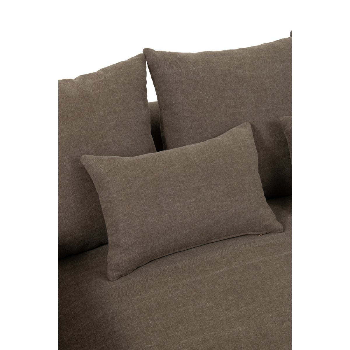 Coussins Monaco en lin taupe pour canapé