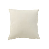 Coussin Geo J-Line en textile blanc et jaune clair, vue de face.