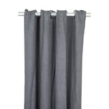 Rideau vintage en lin gris foncé