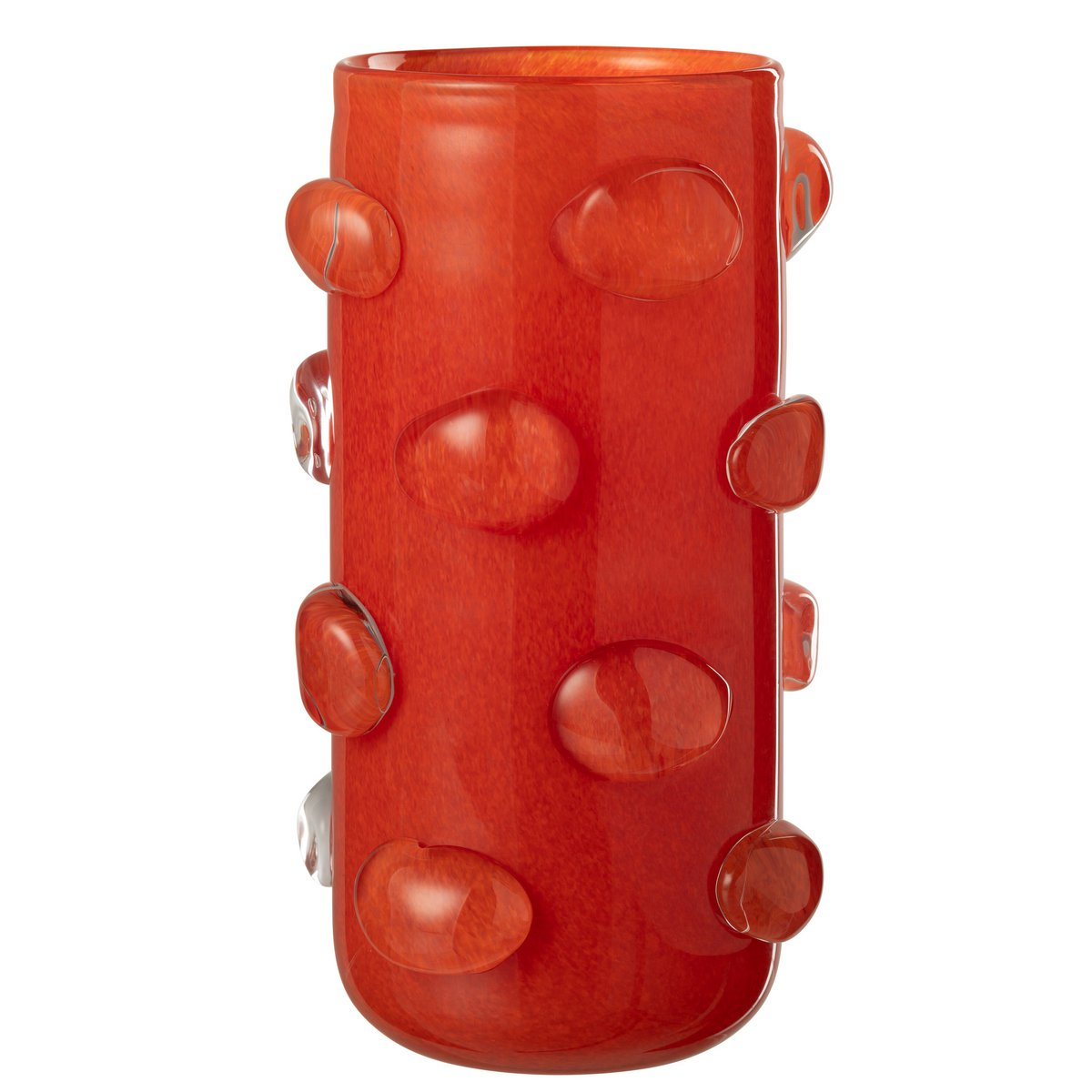Détail du vase Aruna J-Line, finition brillante et couleur vibrante