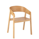 Chaise Naga J-Line en frêne et corde naturelle vue de face