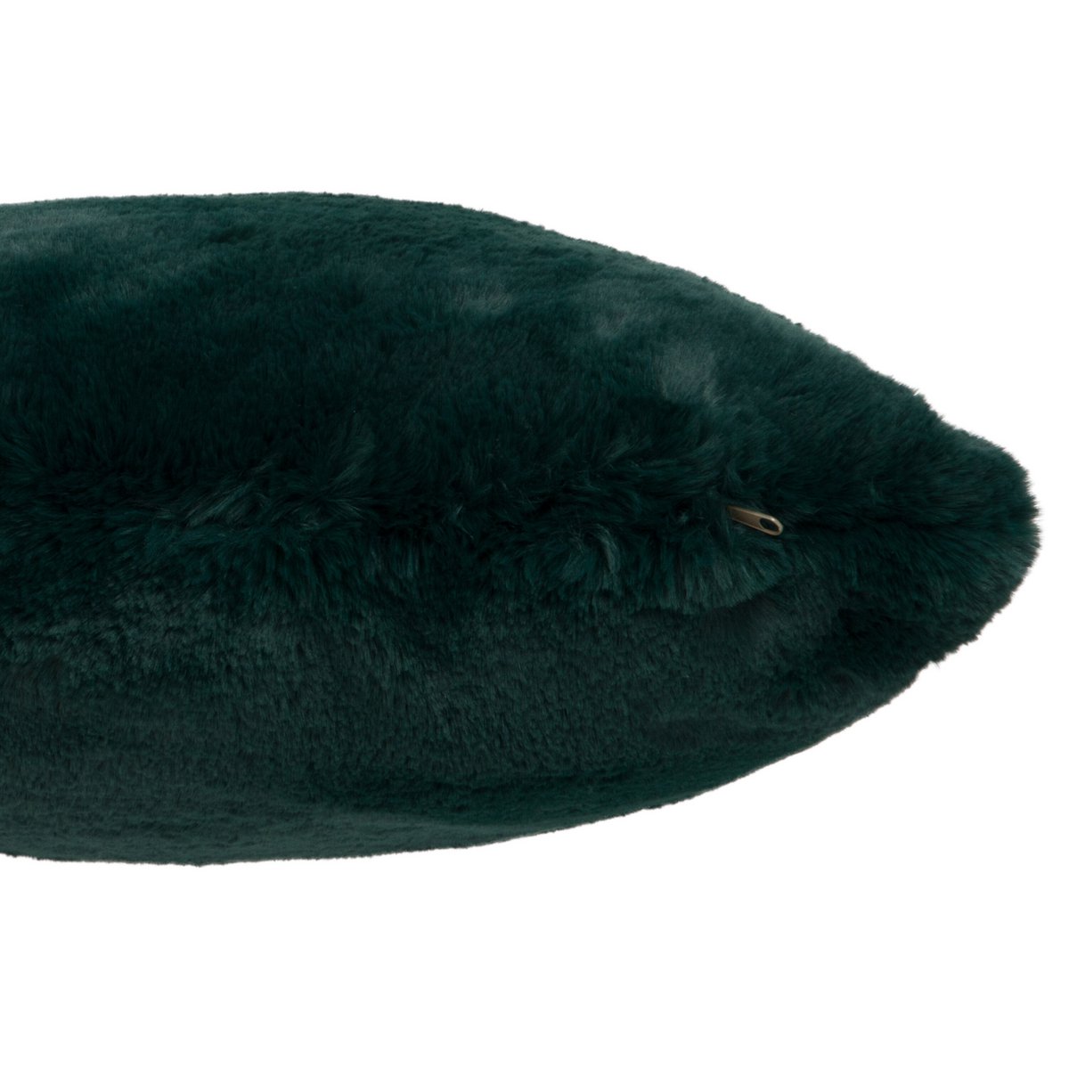 Coussin décoratif J-Line en polyester vert foncé, vue de face