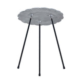 Table d'appoint métal table décorative 4 parties Hilton ø 35 x H 45 cm ronde aluminium argenté ou doré