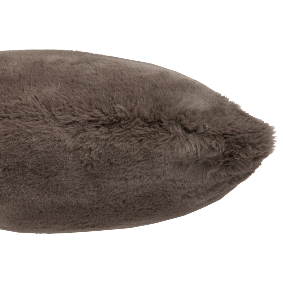 Coussin J-Line Cutie taupe en polyester sur canapé moderne