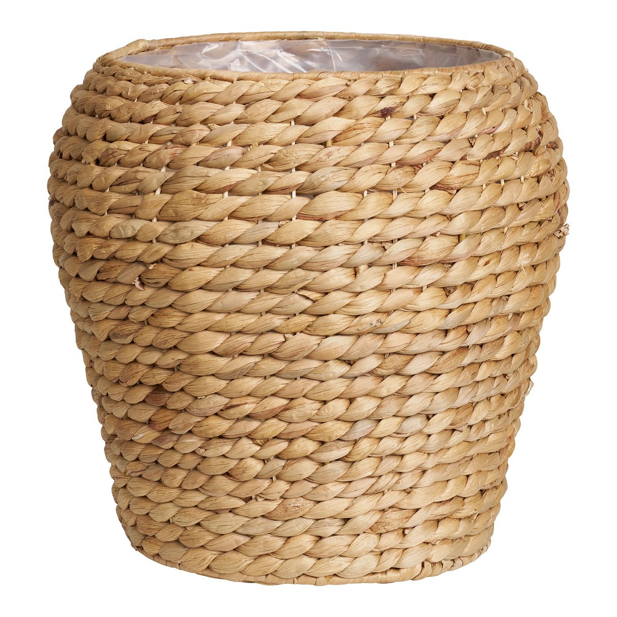Panier Denia en jacinthe d'eau avec design tissé, vue de face