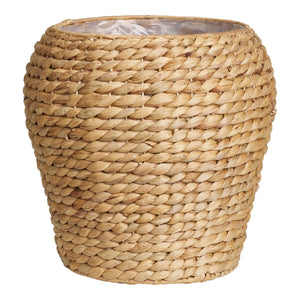 Panier Denia en jacinthe d'eau avec design tissé, vue de face