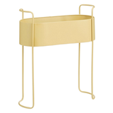 Pot de fleurs Moritz Beige sur pied, design élégant en métal