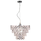 La lampe à pendentif en acrylique "fantaisie", lustre moderne en métal et en plastique en chrome, avec version E27 et un Øvon 38 cm