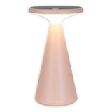 Lampe de table de batterie solaire "Palu" pour l'extérieur et à l'intérieur, en plastique en rose, 20 cm de haut