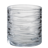 Photophore J-Line en verre transparent, vue de face