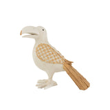 Figurine Toucan J-Line en polyresine, vue de face avec détails de couleurs blanc et naturel