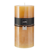 Bougie cylindrique jaune J-Line sur fond blanc, vue de face