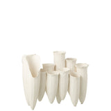 Vase J-Line Soliflore Helix en céramique blanche - ambiance déco