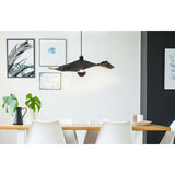 Paper Pendant Light "Paper Crazy" Ø 56 cm en papier couché en noir, socket E27, éclairage pour le salon ou le bureau