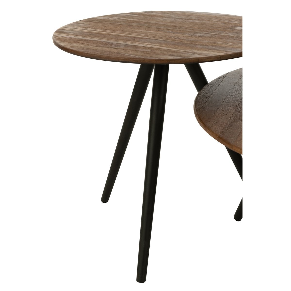 Table J-Line Ronde en Teck Recyclé - détail du bois