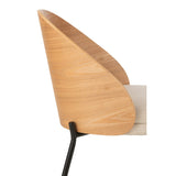Chaise Lone J-Line en bois et métal en contexte décoratif