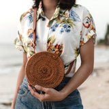 Sac à bandoulière | Sac Bali SENJA (marron) en rotin