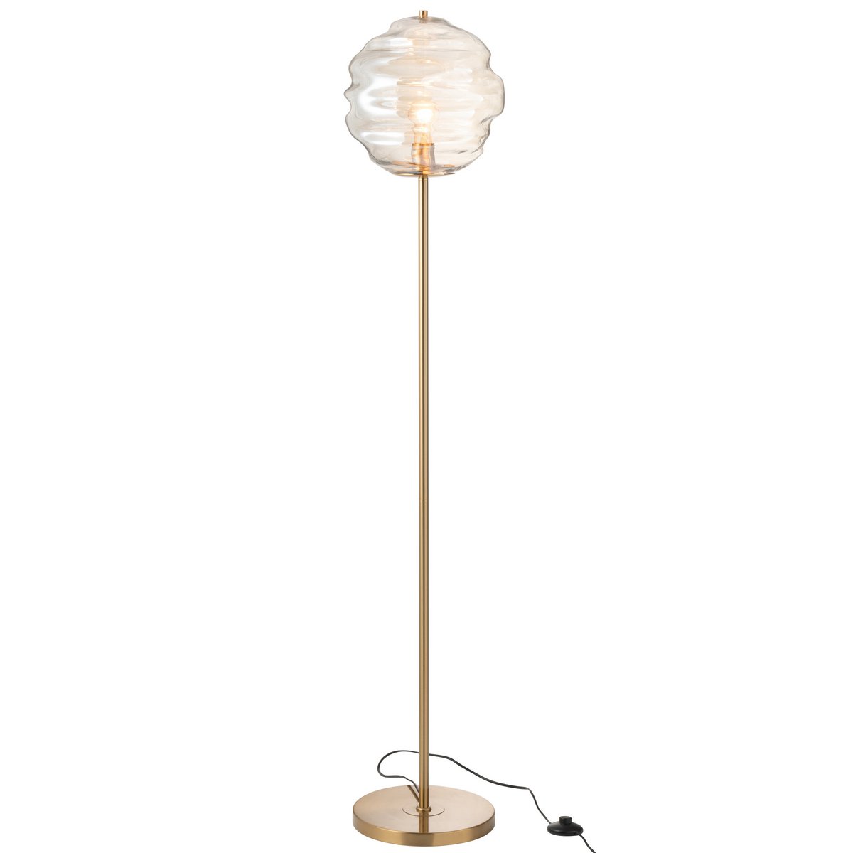 Lampadaire J-Line Bijenkorf éclairant une pièce avec élégance