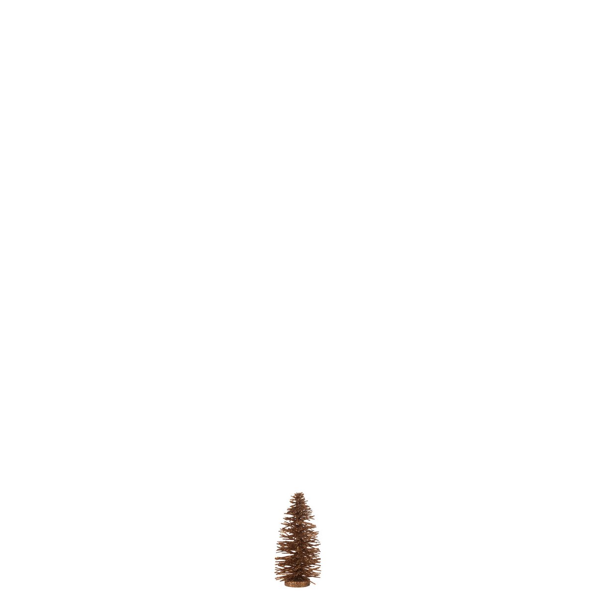 Arbre de Noël Pailleté en Bois Marron - Détails et Dimensions