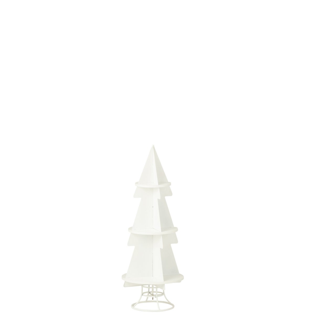 Arbre de Noël J-Line Rek en métal blanc - vue de face