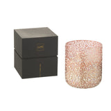 Détail du verre rose de la bougie J-Line Tender Rose, élégant et raffiné