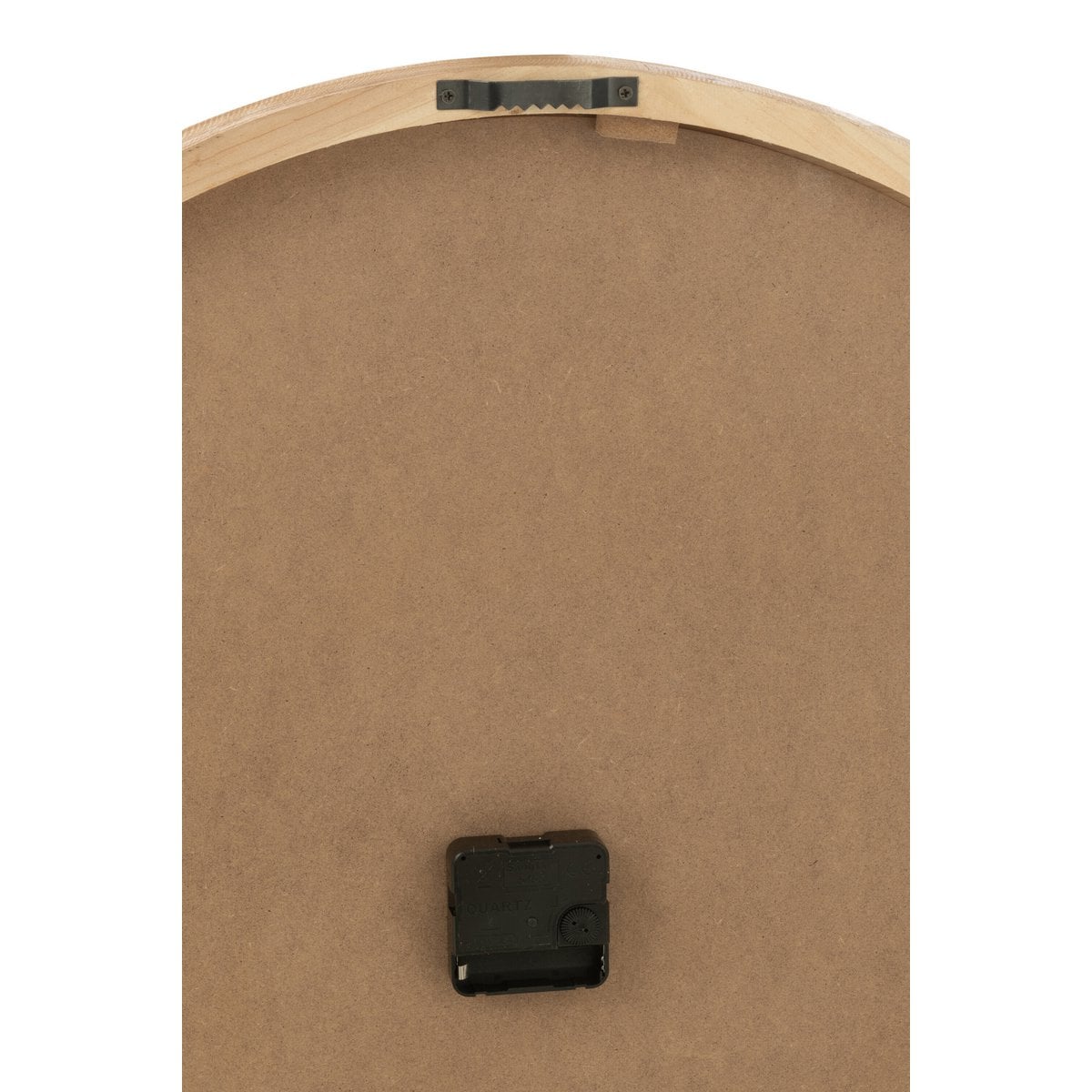 Détail de l'horloge murale J-Line en bois MDF - design scandinave