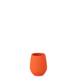 Pot de fleur J-Line Fiesta - céramique - orange - petit - Ø 18 cm
