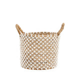 Le panier de macrame cousu croisé - M