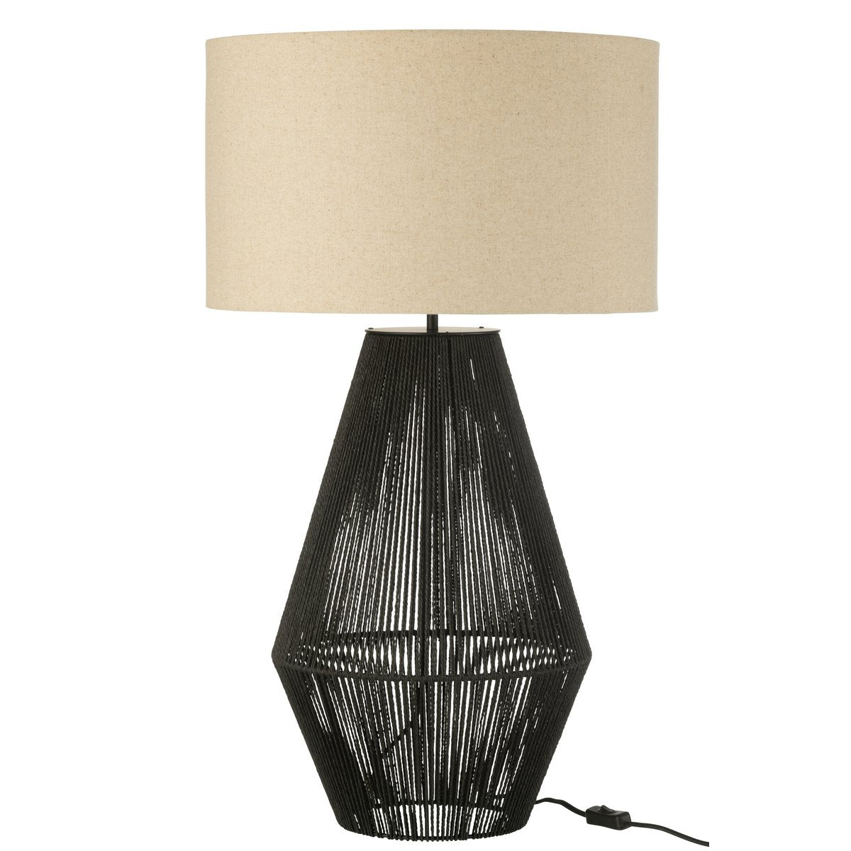 Détail de la lampe Striing J-Ligne, design moderne en métal