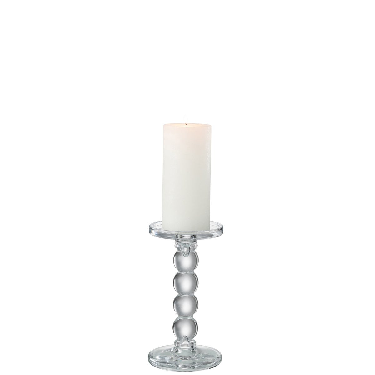 Bougeoir J-Line Drops sur une table élégante, ambiance chaleureuse