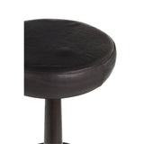 Chaise de bar J-Line, détail du revêtement en faux cuir noir