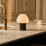 Lampe de table rechargeable Sophie marron foncé
