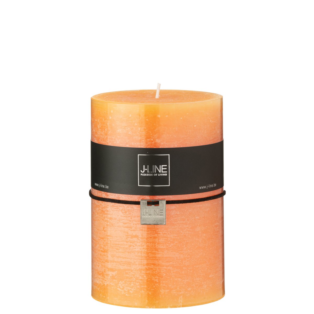 Bougie cylindrique lumineuse orange J-Line, design moderne et élégant
