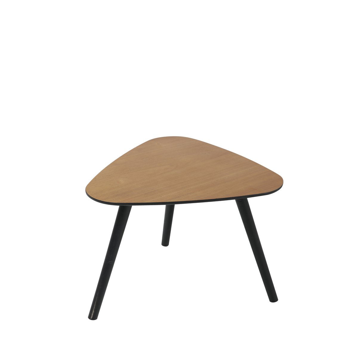 Table d'appoint Moebilia avec plateau triangulaire et pieds en bois