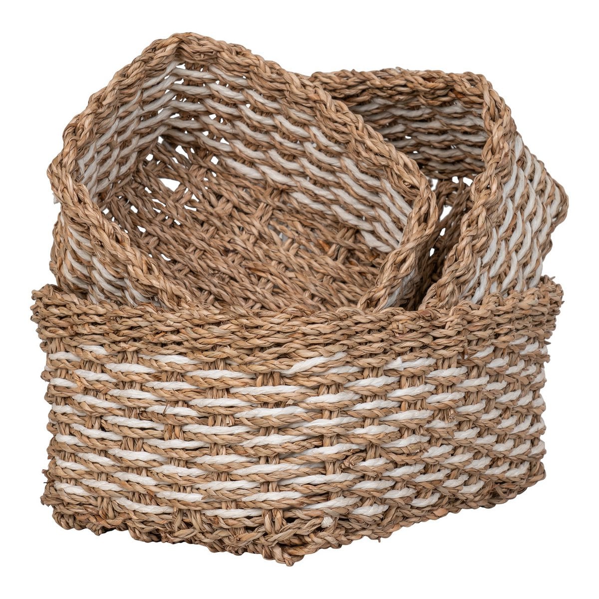 Lot de 3 paniers Pala, différentes tailles empilées