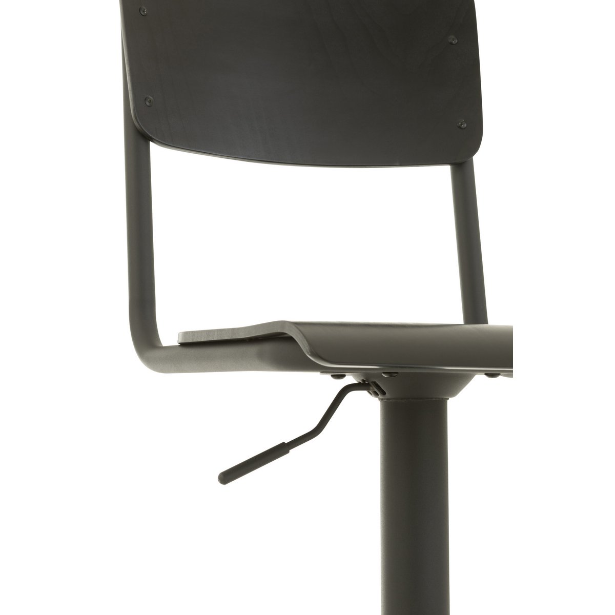 Chaise de bar J-Line, vue latérale montrant les pieds en métal
