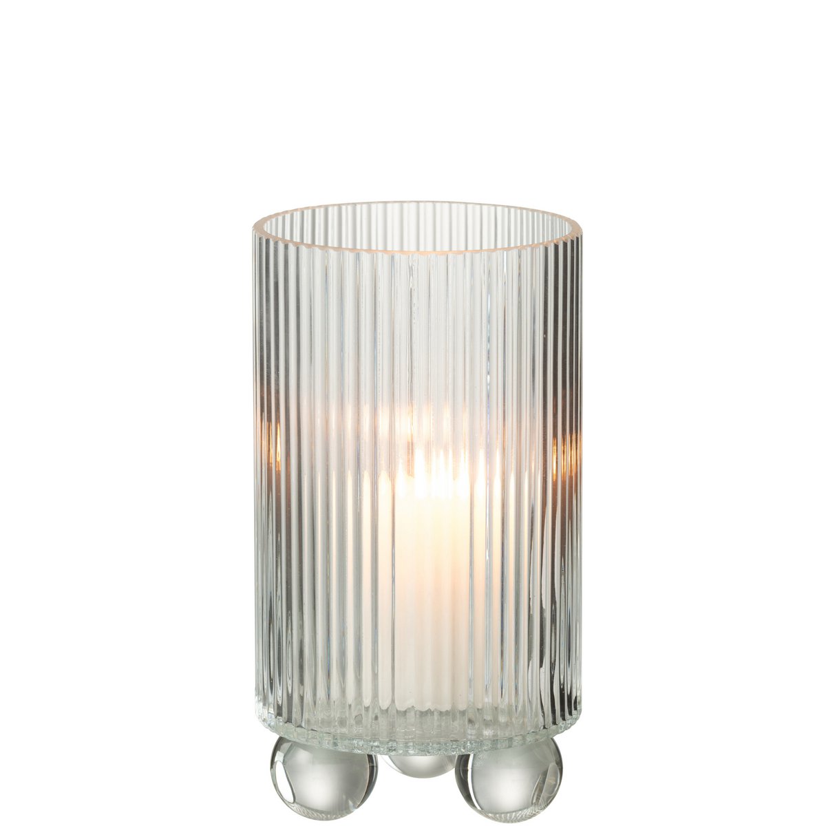 Lanterne J-Line Clara en verre transparent - vue de face