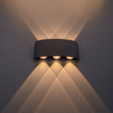 Lampe murale extérieure LED "Auron", en métal en anthracite, avec LED intégrée
