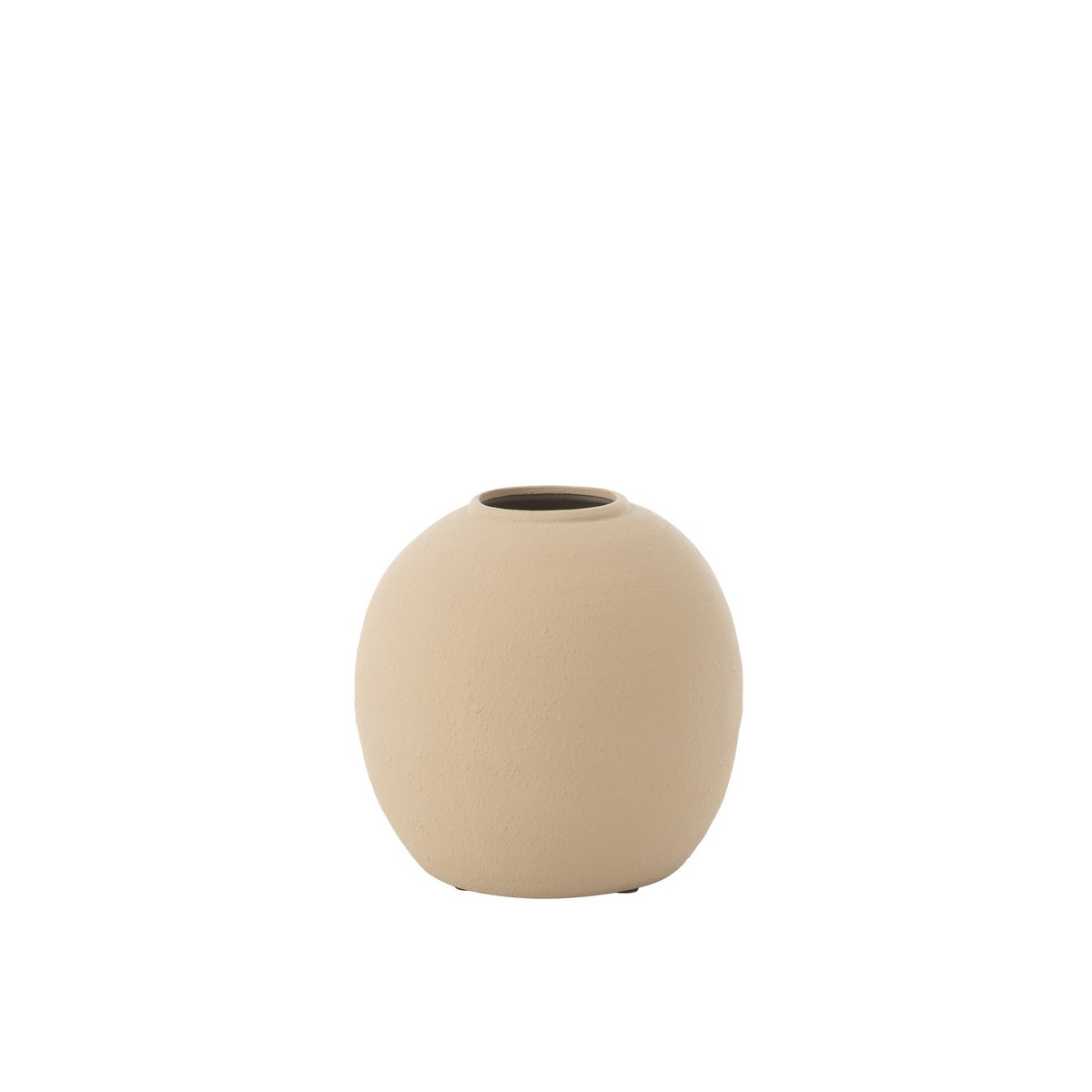 Vase Cassia Round J-Line en céramique naturelle, design moderne et élégant