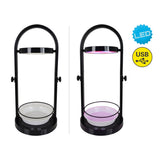 LED PLANT LEAT LUMINET 53,5 cm de haut, en métal et en plastique en noir, avec LED intégrée