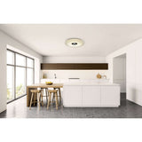Plafond LED "Nashville" Ø 40cm, de nombreuses fonctions, en métal et en plastique, blanc, avec des LED intégrées, un éclairage pour le salon, le couloir ou le bureau