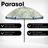 Parasol Fleur Bleu