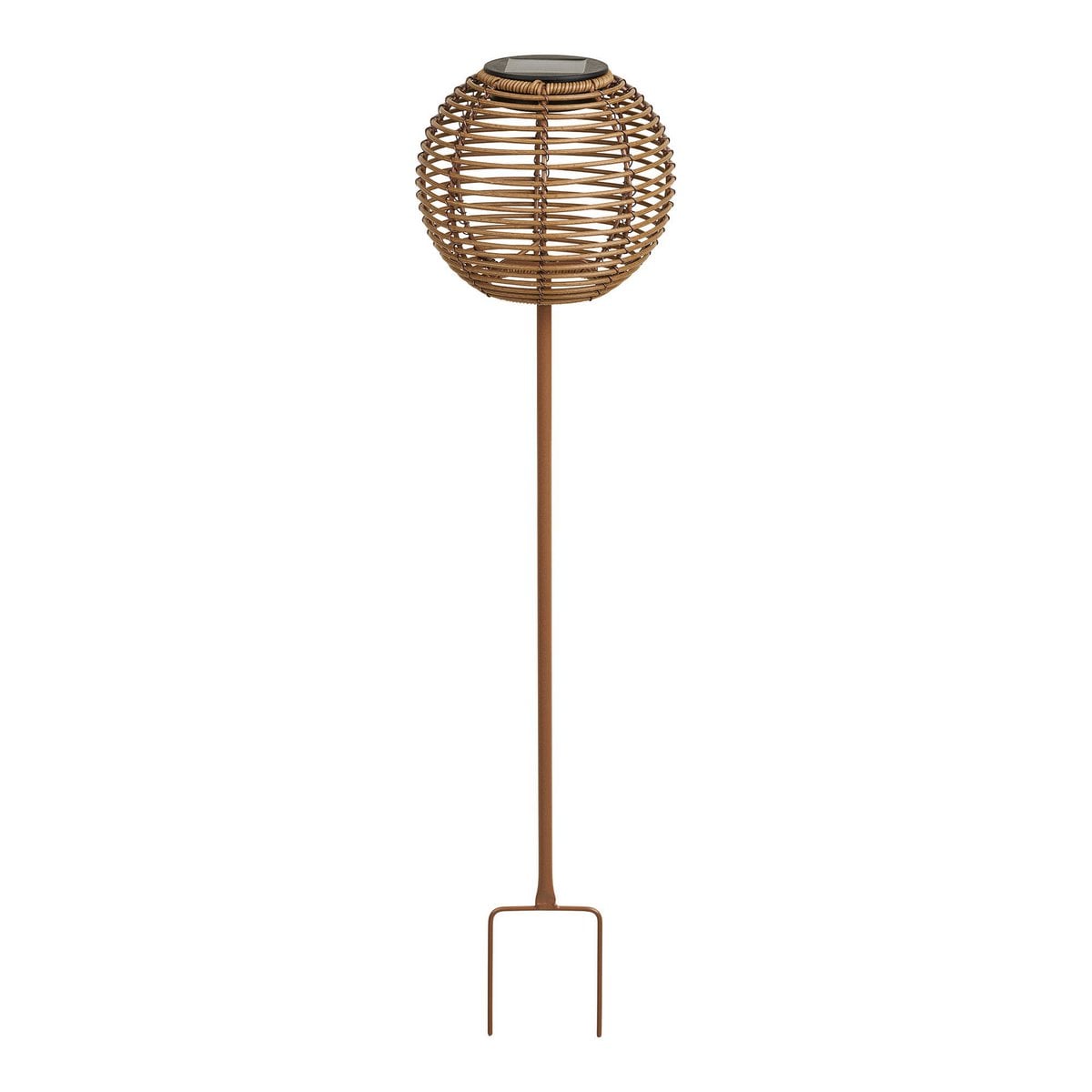 Lampe Carlisle en métal, vue de face avec panneau solaire