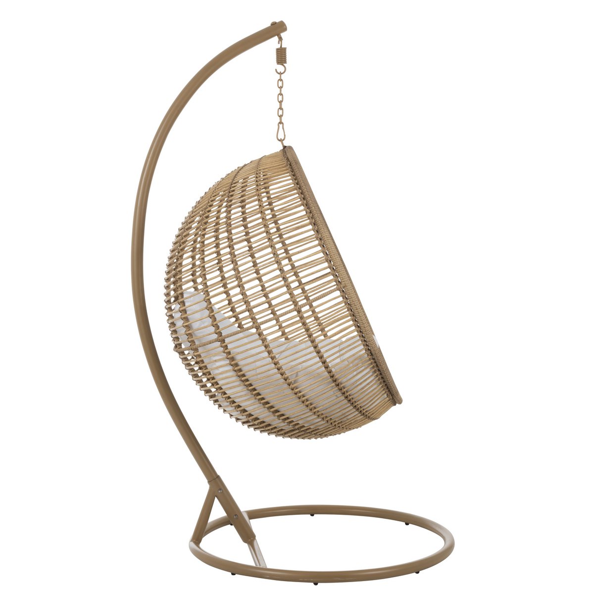 Détail du support en métal de la chaise suspendue J-Line