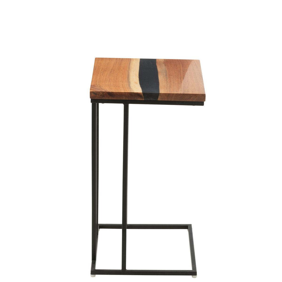 Détail de la surface en résine époxy de la table d'appoint J-Line.
